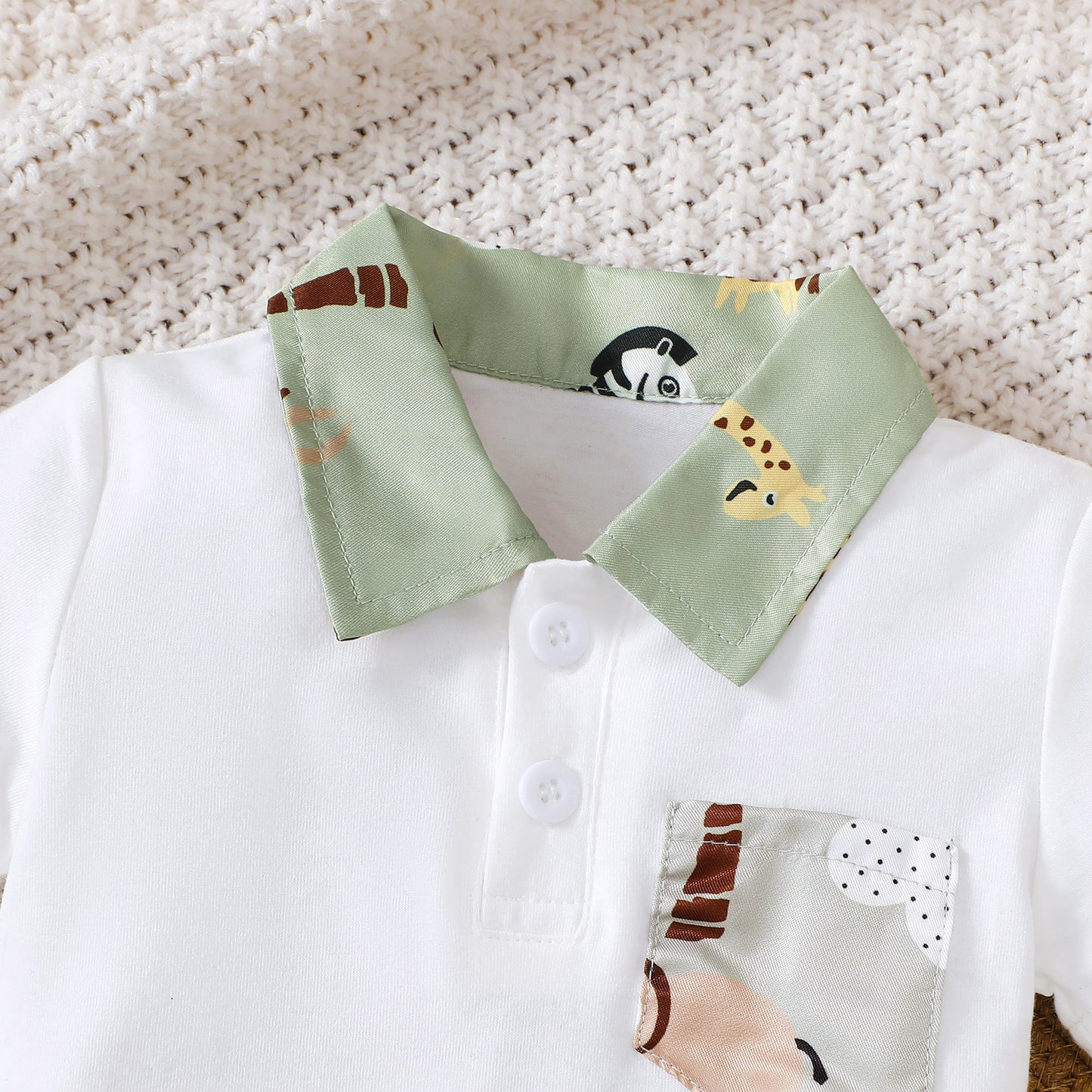 Baby Boy Summer Short Sleeve Romper and Short Two Pieces