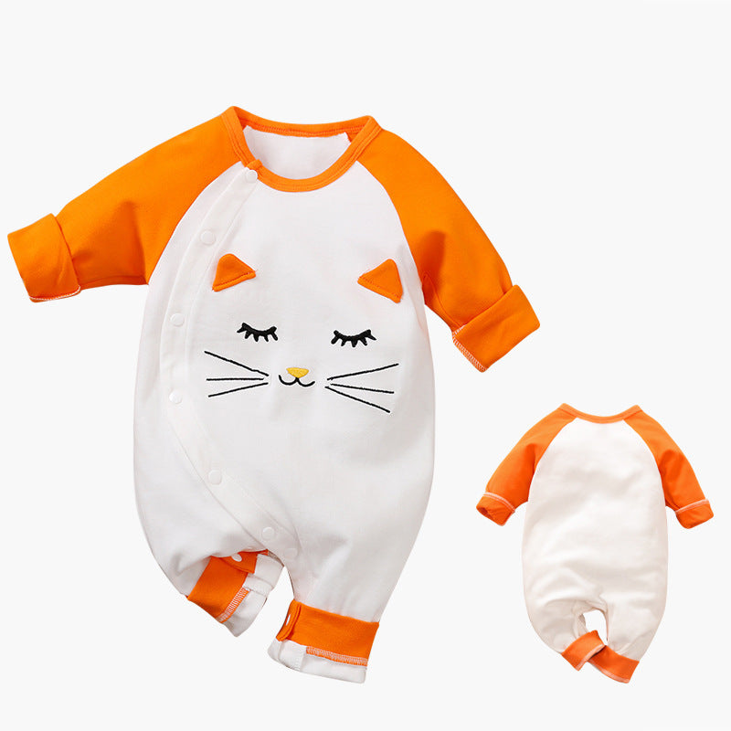 Baby Animals Cartoon Long Sleeved Romper