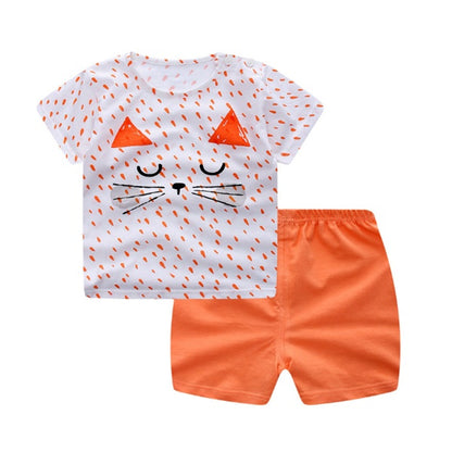 Baby Cartoon T-Shirt and Short Set