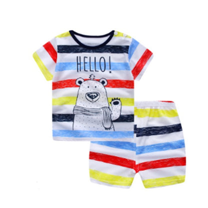 Baby Cartoon T-Shirt and Short Set