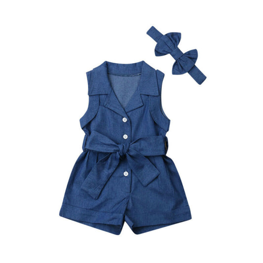 Baby Girl Sleeveless Romper