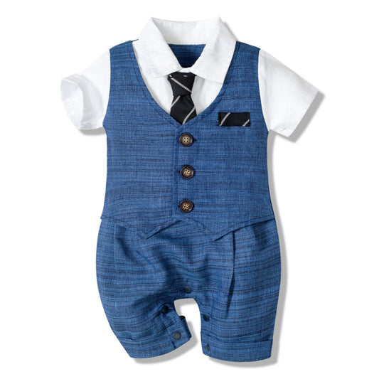 Baby Suit Gentleman Short Sleeve Romper