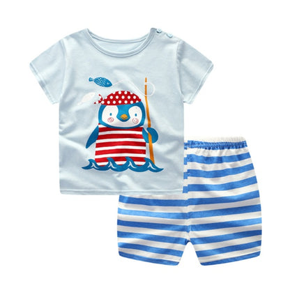 Baby Cartoon T-Shirt and Short Set