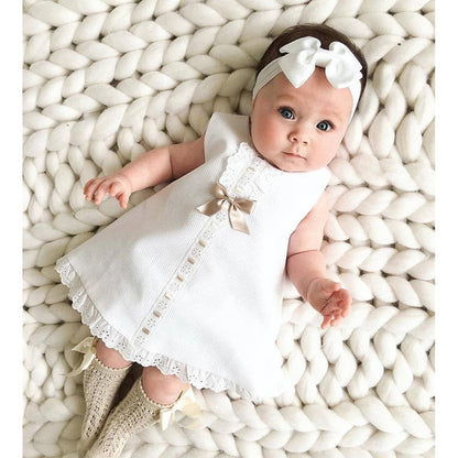 Baby Girl Sleeveless Bow Dress