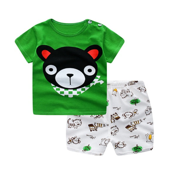 Baby Cartoon T-Shirt and Short Set