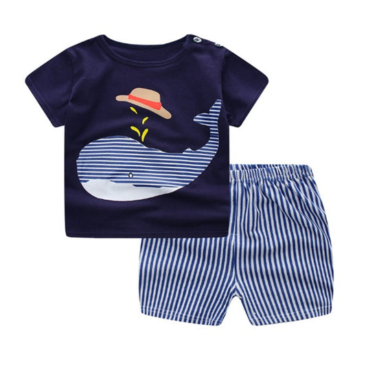 Baby Cartoon T-Shirt and Short Set