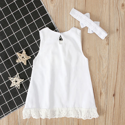 Baby Girl Sleeveless Bow Dress