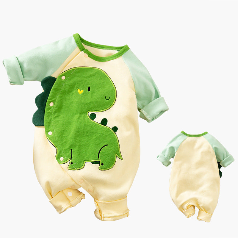 Baby Animals Cartoon Long Sleeved Romper